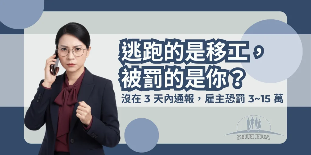 逃跑的是移工，被罰的是你？沒在3天內通報，雇主恐罰3~15萬｜世華外勞Lucky姐