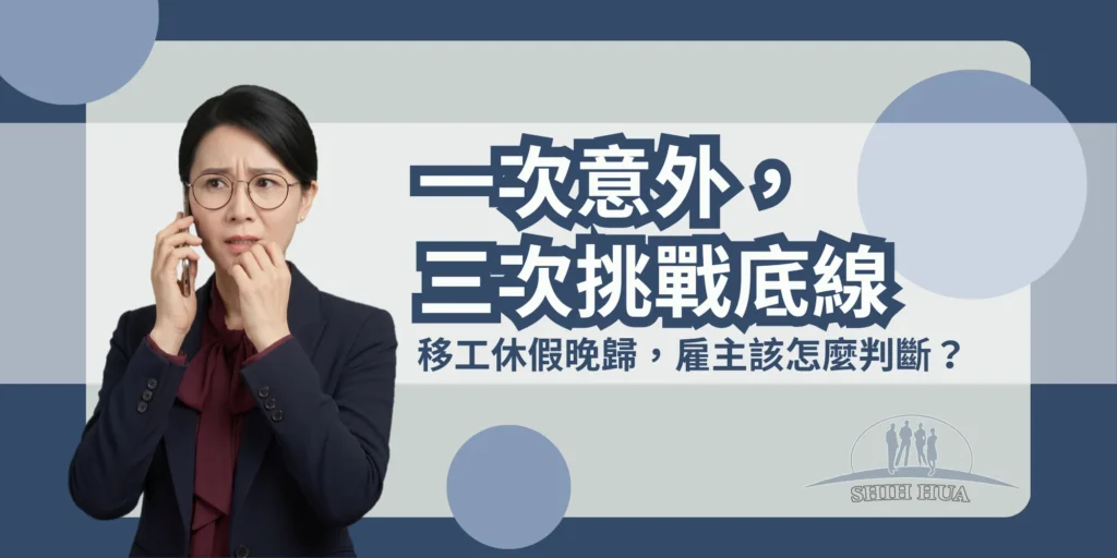 一次意外，三次挑戰底線——移工休假晚歸，雇主該怎麼判斷？